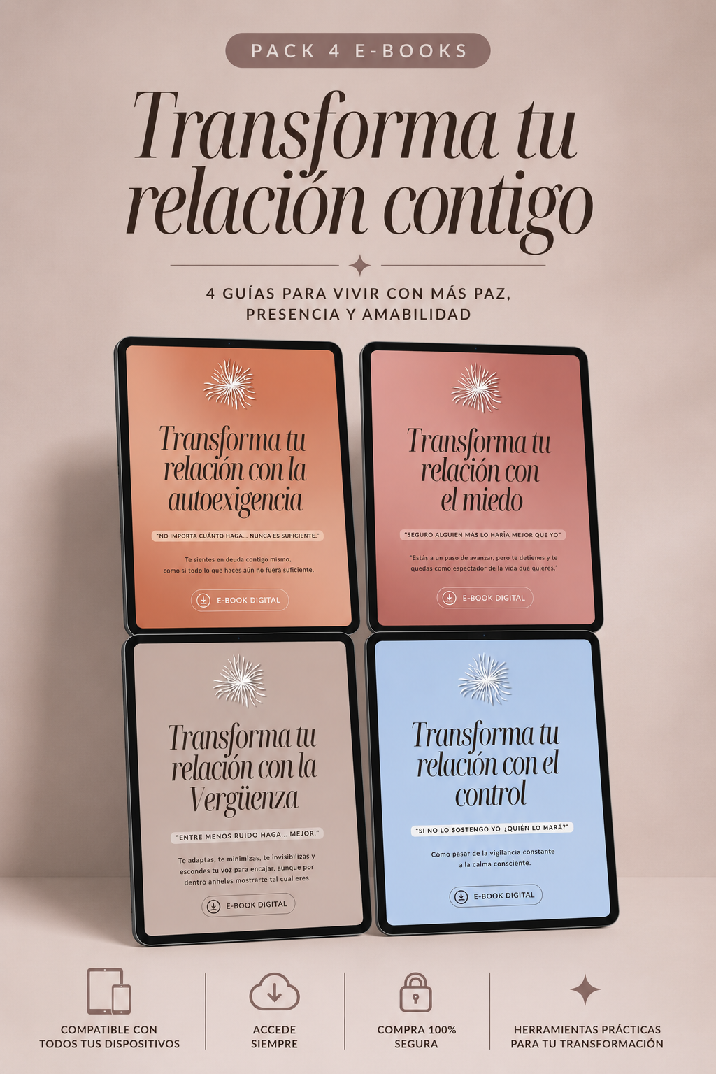 Pack 4 E-books transforma tu relación contigo