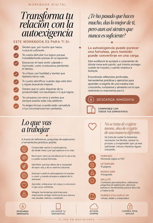 WORKBOOK Transforma tu relación con la autoexigencia