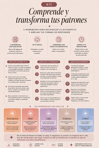 KIT 5 WORKBOOKS| Comprende y transforma tus patrones