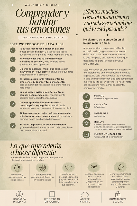 WORKBOOK Comprender y habitar tus emociones