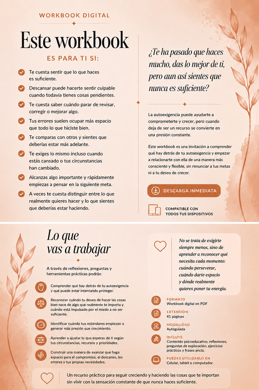 WORKBOOK Transforma tu relación con la autoexigencia