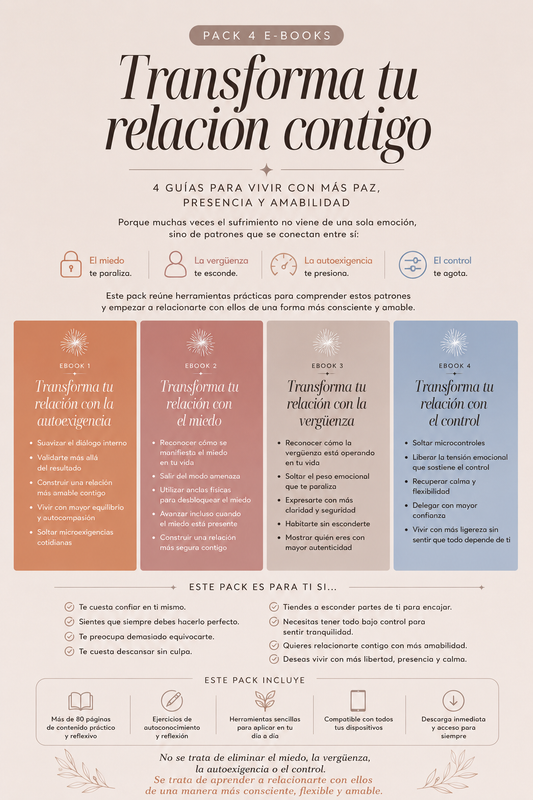 Pack 4 E-books transforma tu relación contigo