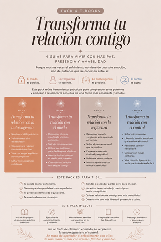 Pack 4 E-books transforma tu relación contigo