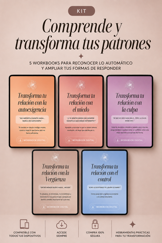 KIT 5 WORKBOOKS| Comprende y transforma tus patrones
